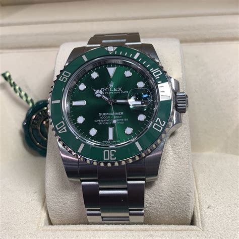 rolex green hulk watch|rolex green hulk for sale.